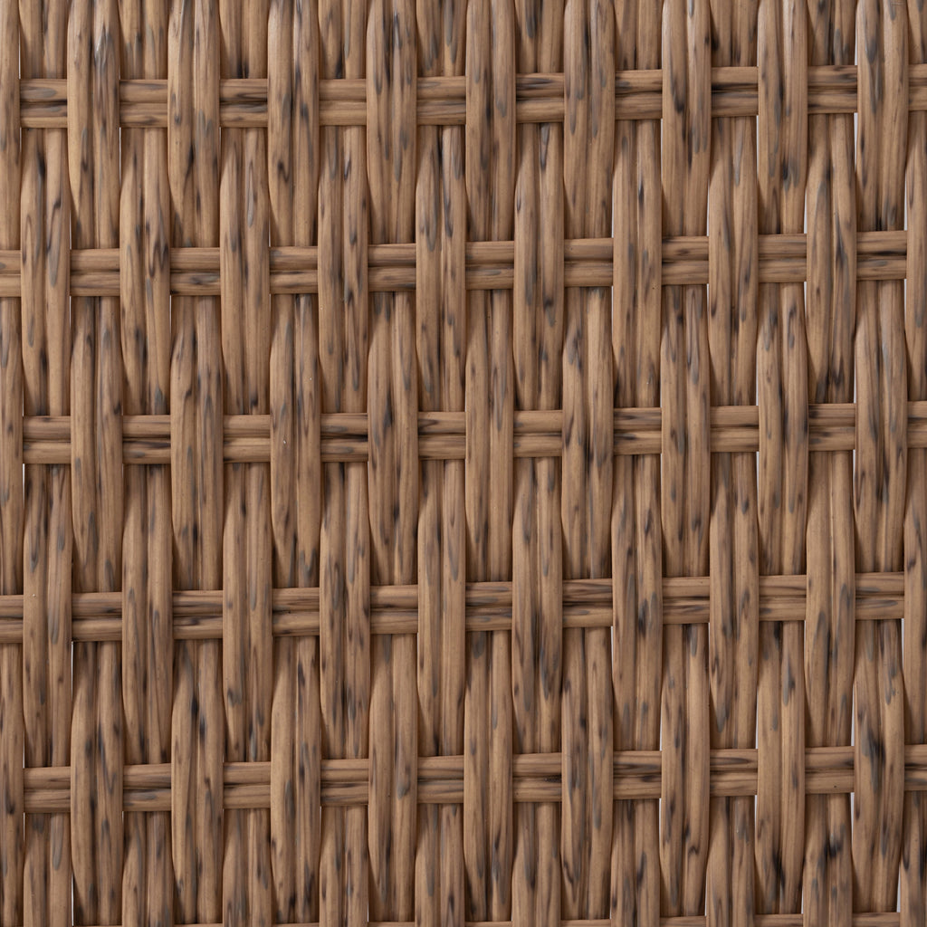 Patio 4-Piece Brown PE Wicker Sofa Set with Grey Cushions