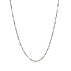 10k White Gold Gourmette Chain 1.5mm