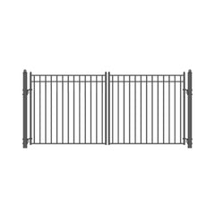 [12-18FT] Heavy-Duty Madrid-Style Premium Steel Dual-Swing Driveway Gate (SAK38546)