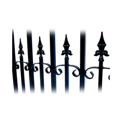 [12-18FT] Heavy-Duty Venice-Style Steel Dual-Swing Driveway Gate (SAK68025)