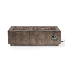 Alora 48-Inch Modern 50K BTU Outdoor Rectangular Propane Gas Fire Pit With Lava Rocks (SAK82521)