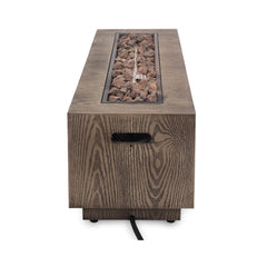 Alora 48-Inch Modern 50K BTU Outdoor Rectangular Propane Gas Fire Pit With Lava Rocks (SAK82521)