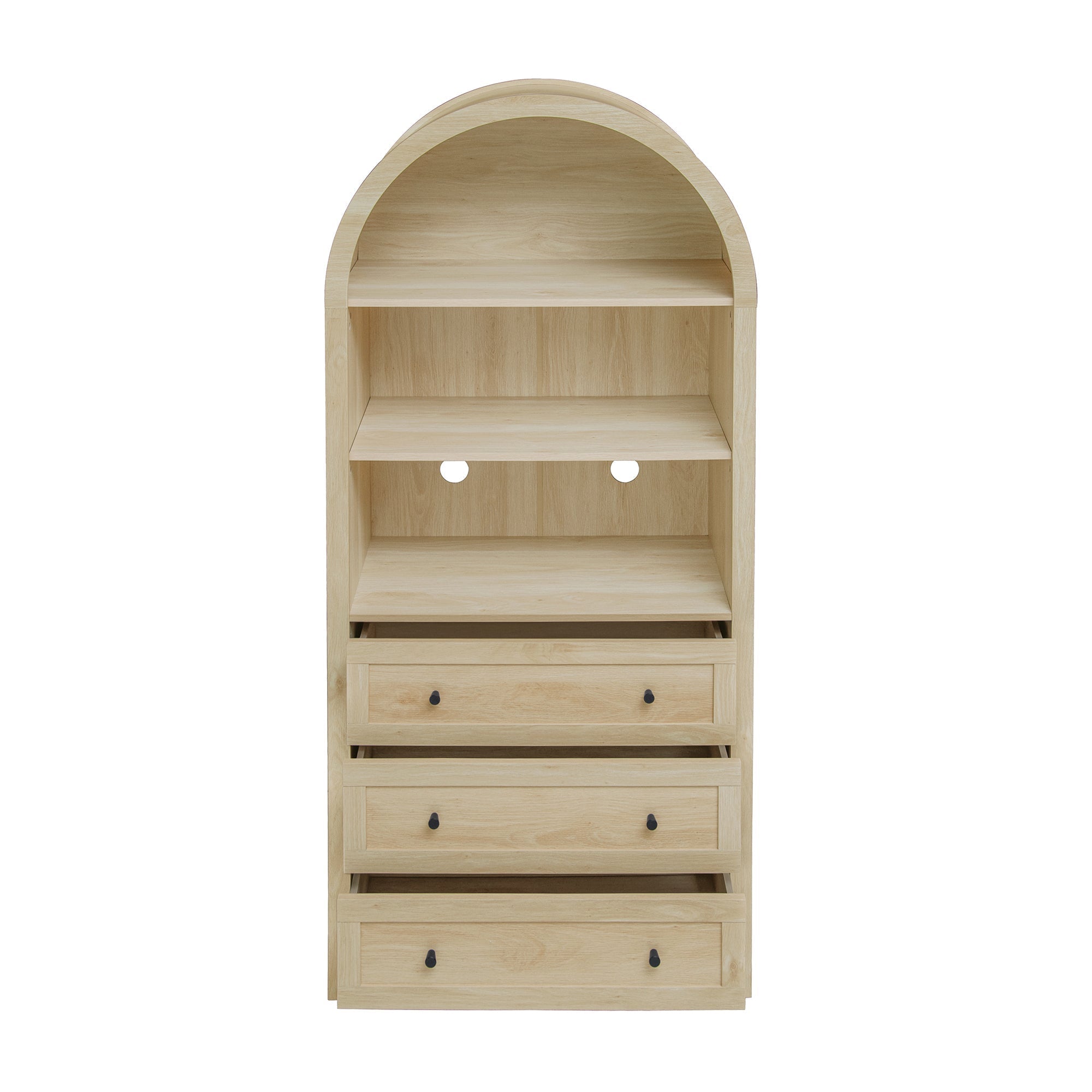 Arched Kitchen Pantry Modern Farmhouse Wood Kitchen Storage Cabinet