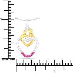 0.14 Carat Genuine Ruby .925 Sterling Silver Pendant