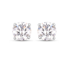 0.54 Carat Genuine White Diamond 14K White Gold Earrings
