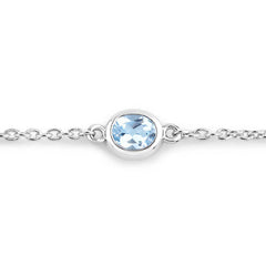 1.80 Carat Genuine Blue Topaz .925 Sterling Silver Bracelet