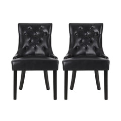 Cheney Contemporary Dining Chair Tufted Upholstery (Set of 2)