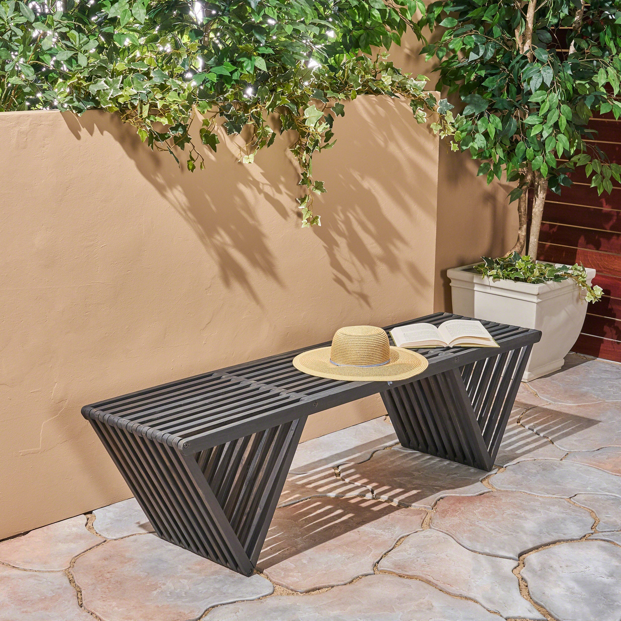 Outdoor Acacia Wood Bench – Garden Seating