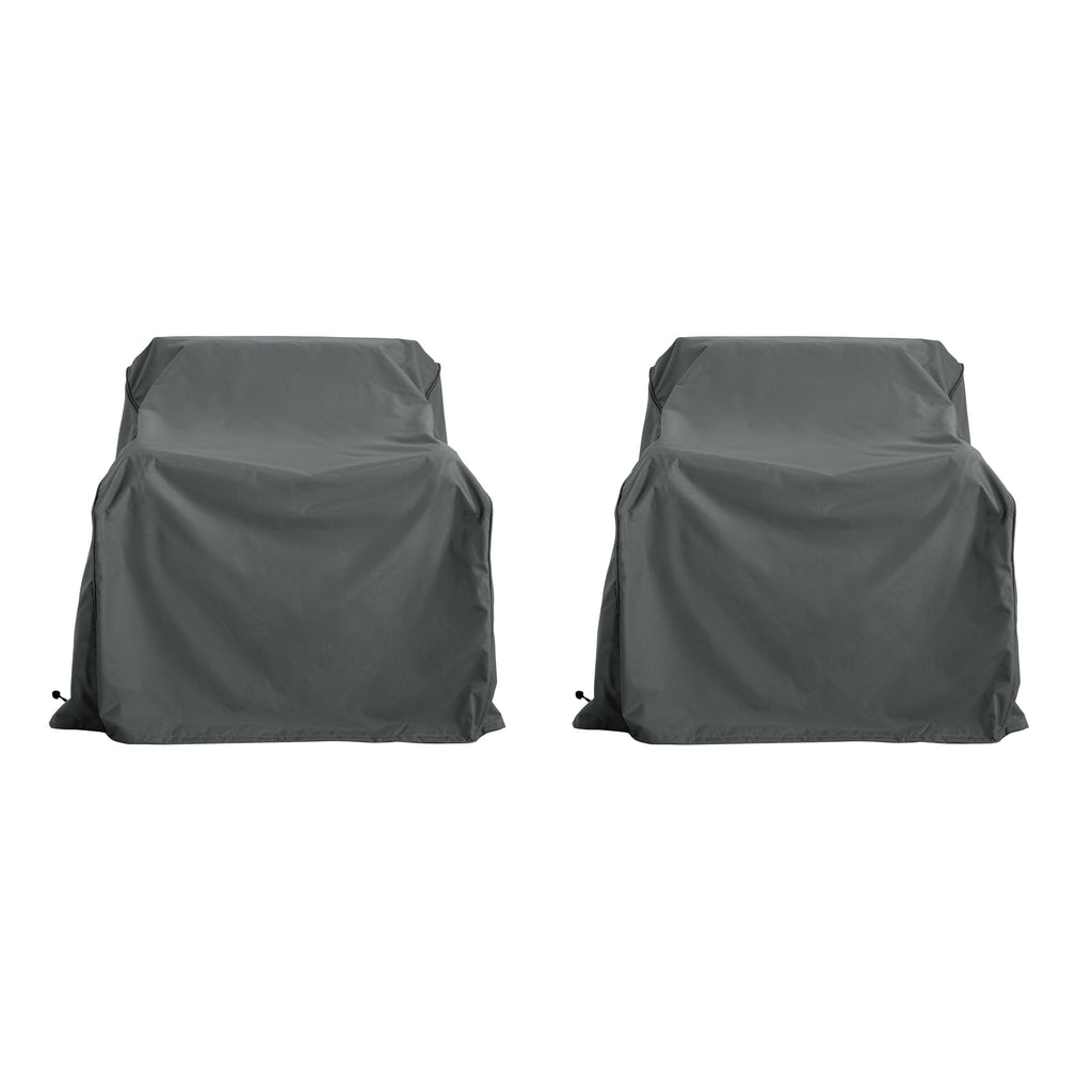 Outdoor Shield Patio Club Chair Cover in Dark Gray Fabric - 36 Inches