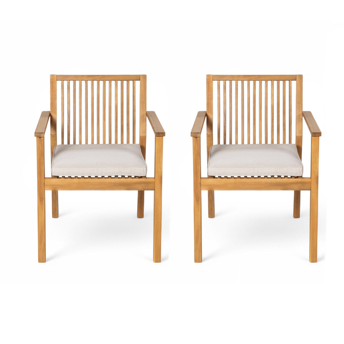 Patio Dining Chair, Comfortable Waterproof Seating (Set of 2)