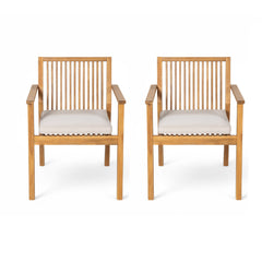 Patio Dining Chair, Comfortable Waterproof Seating (Set of 2)