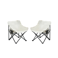 Portable Folding Camping Chairs With Carry Bag (Set of 2)