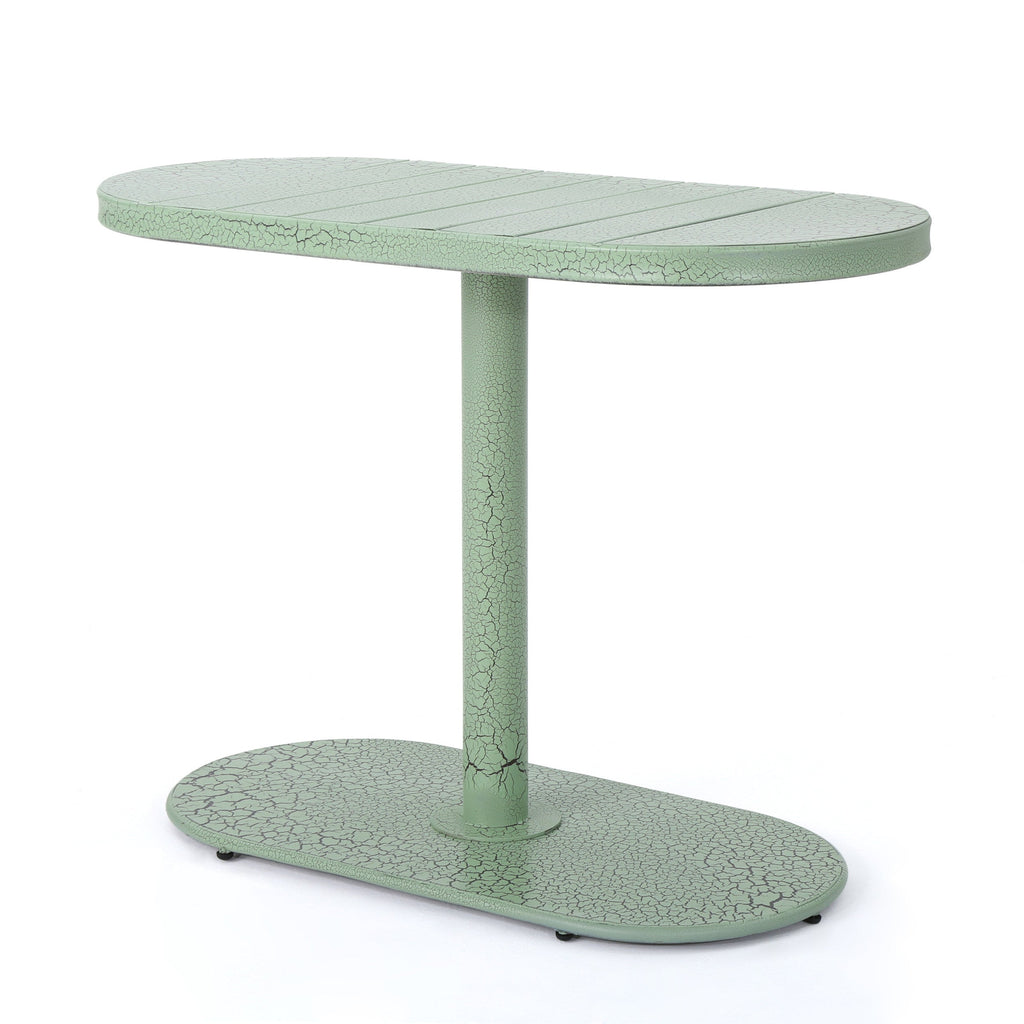 Santa Monica Bistro Set Modern Outdoor Dining Green Iron 3-Piece