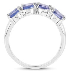 3.00 Carat Genuine Tanzanite .925 Sterling Silver Ring