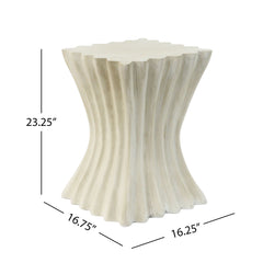 Mgo Archaistic Wavy Side Table - Antique Sandstone