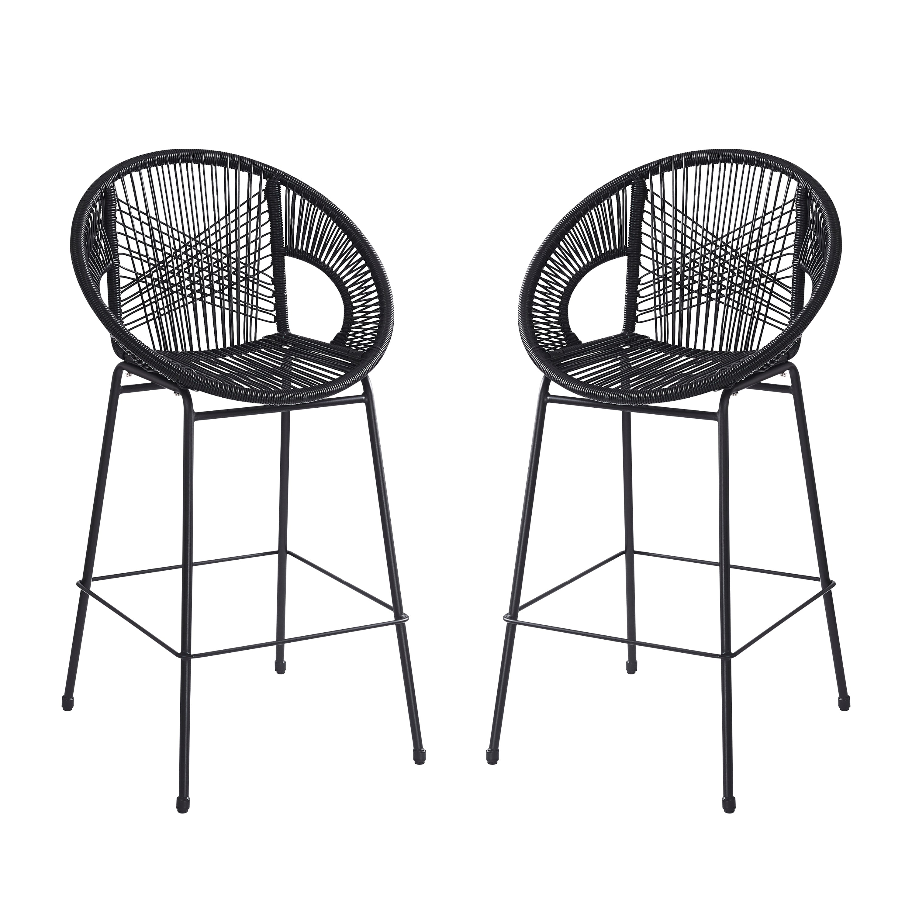 Outdoor Patio Barstool Set Weather Resistant