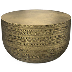 Johnsen Metal Coffee Table in Antique Gold