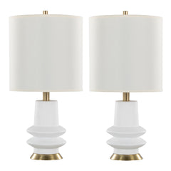 contemporary polyresin table lamp set