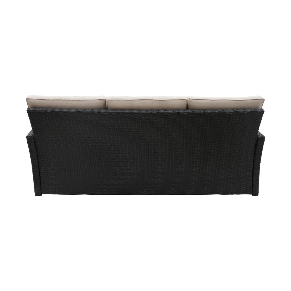 The All-Weather Steel-Framed Three-Seater Patio Sofa