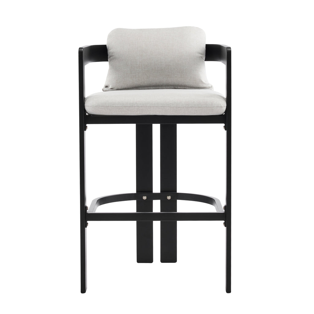 Pula Outdoor Patio Aluminum Counter Stool Set of 2