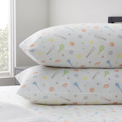 Linenspa Microfiber Twin Bed Sheet Set Sport Pattern