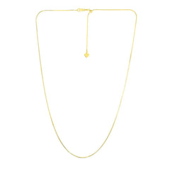 14k Yellow Gold Adjustable Snake Chain 0.85mm