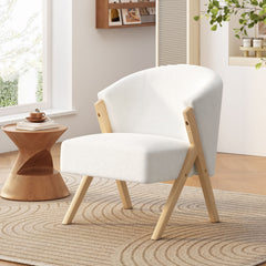 Modern Accent Chair with Polyester Upholstery and Minimalist Lounge Design