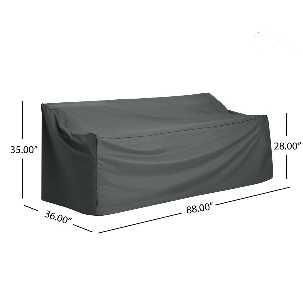 Shield Patio Outdoor 3 Seater Sofa Cover Dark Gray Fabric