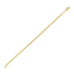 Moon Cut Bead Chain Bracelet in 14k Yellow Gold  (3.00 mm)
