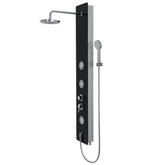 59 Inch Tempered Glass Shower Panel with Hand Shower