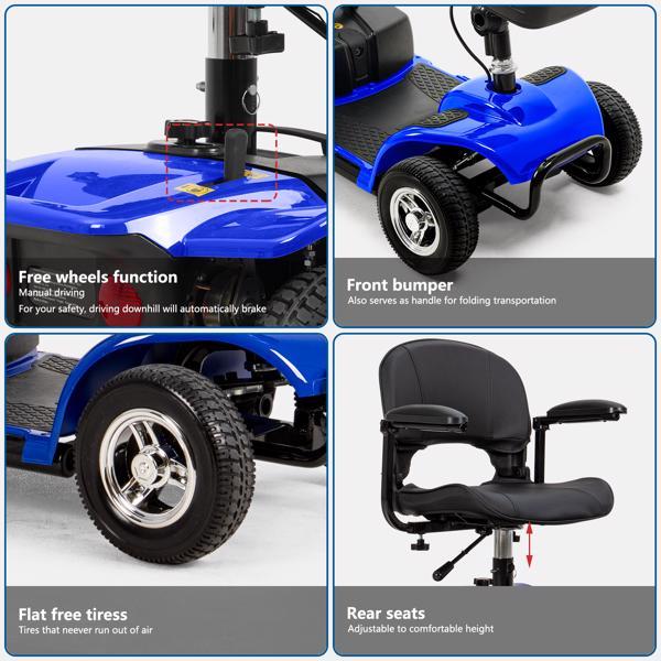 4-Wheel Mobile Scooter With Basket And Extended Battery - Prohibited Temu