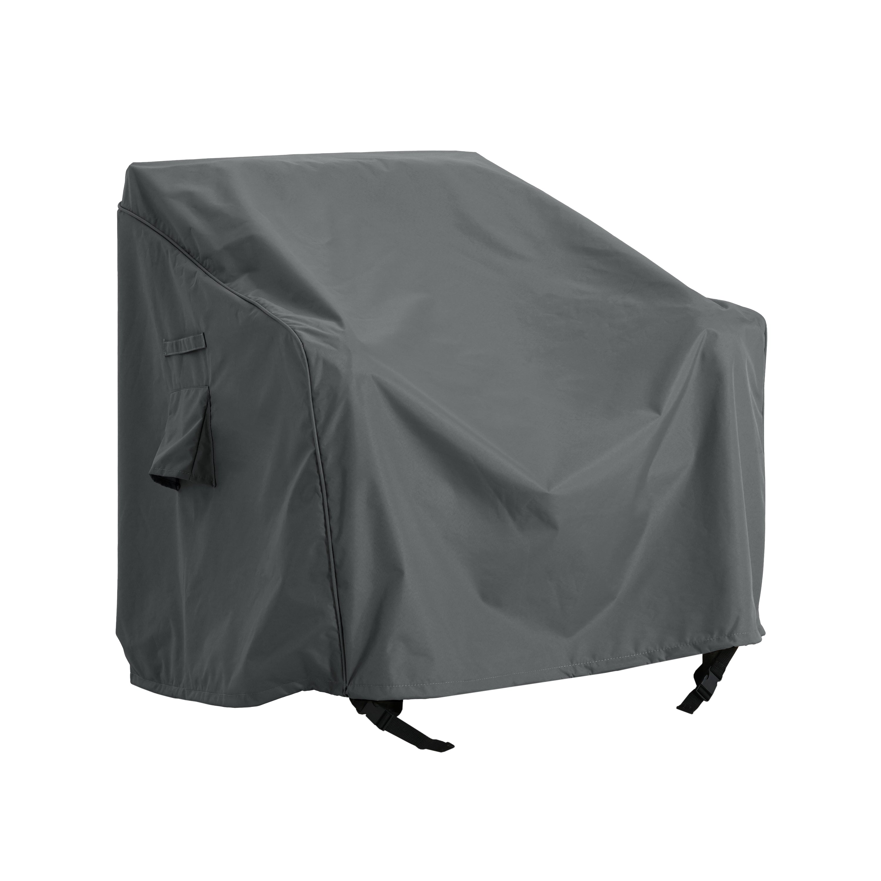 Outdoor Shield Patio Club Chair Cover in Dark Gray Fabric - 36 Inches