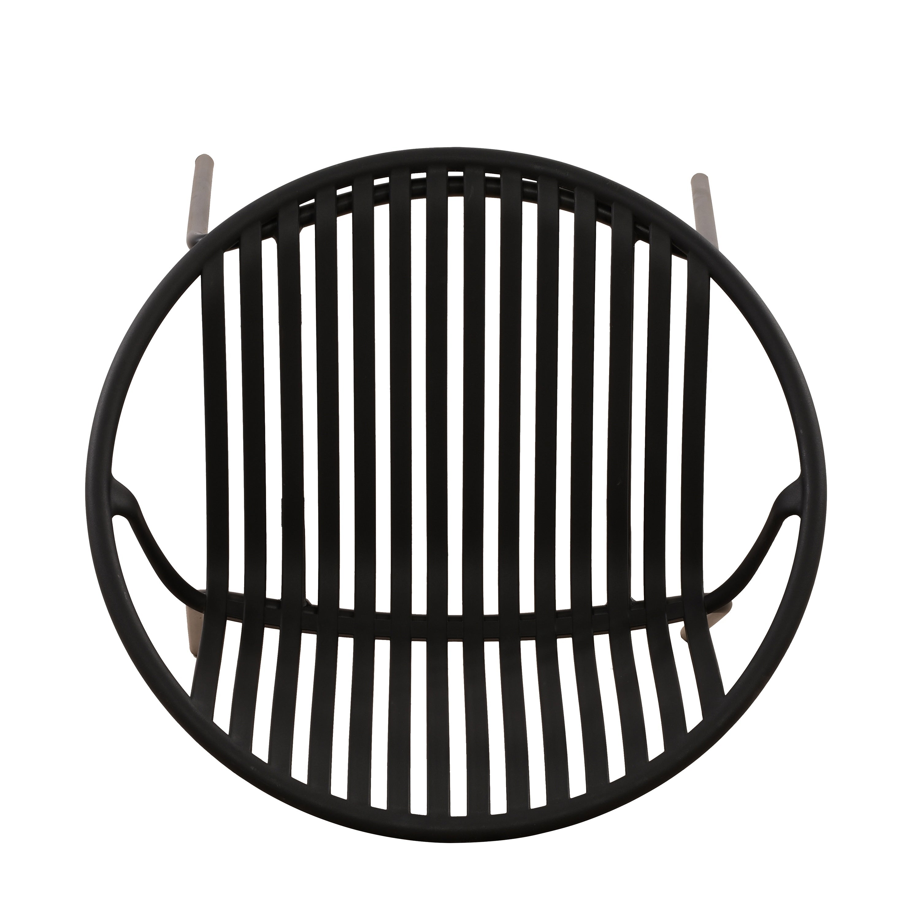 Modern Simple Art Style Patio Dining Chairs with Breathable Design (Set of 2)