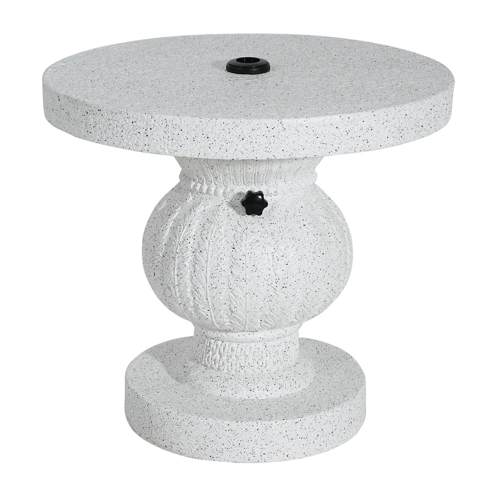 Berra MGO Outdoor Patio Side Table Umbrella Base with Sand-filling Design
