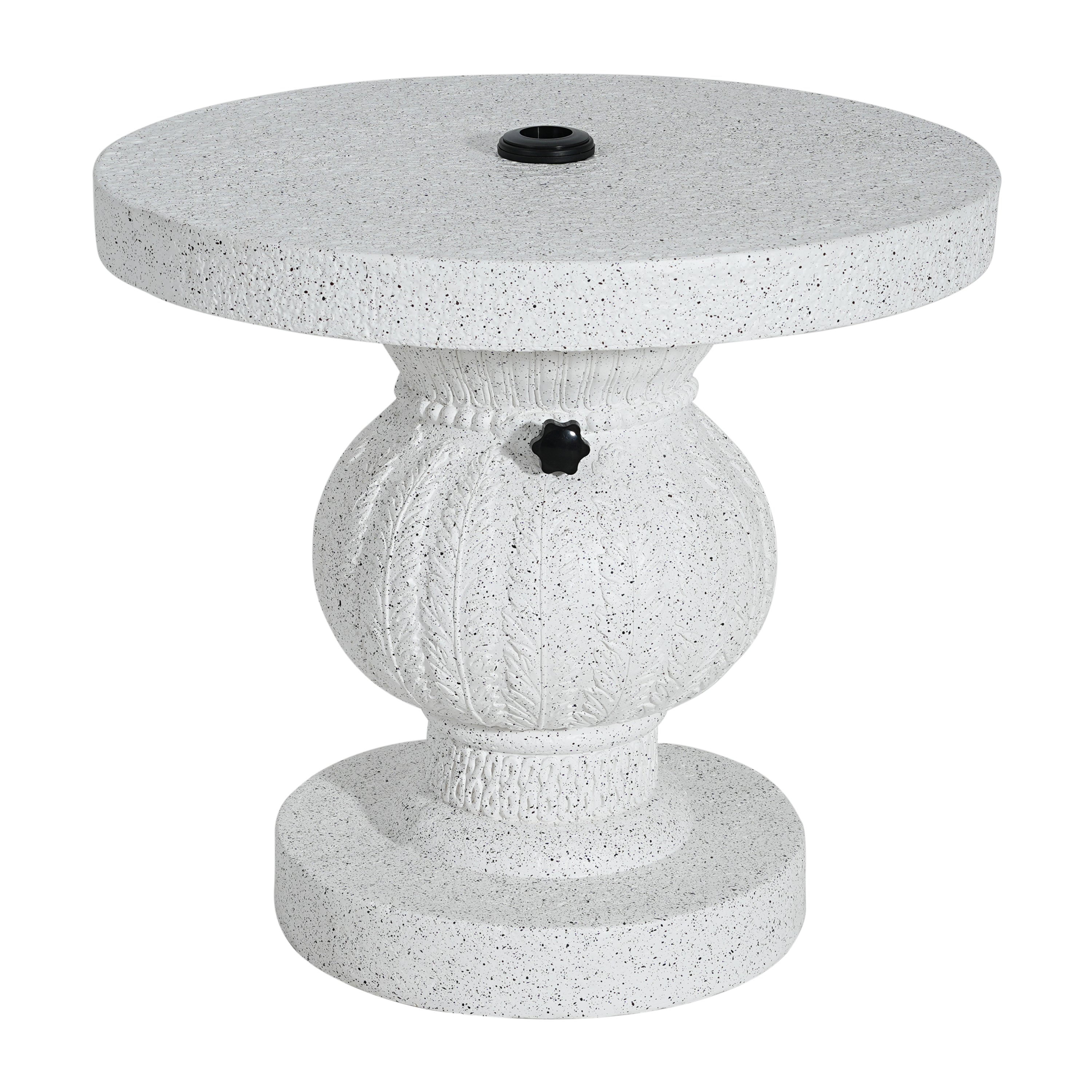 Berra MGO Outdoor Patio Side Table Umbrella Base with Sand-filling Design