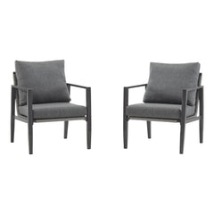 Modern Lounge Chair With Rope Accents And Cushions