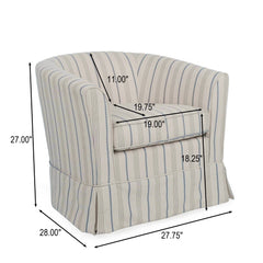 Zeniqua 27" Upholstered Swivel Chair with Loose Cover