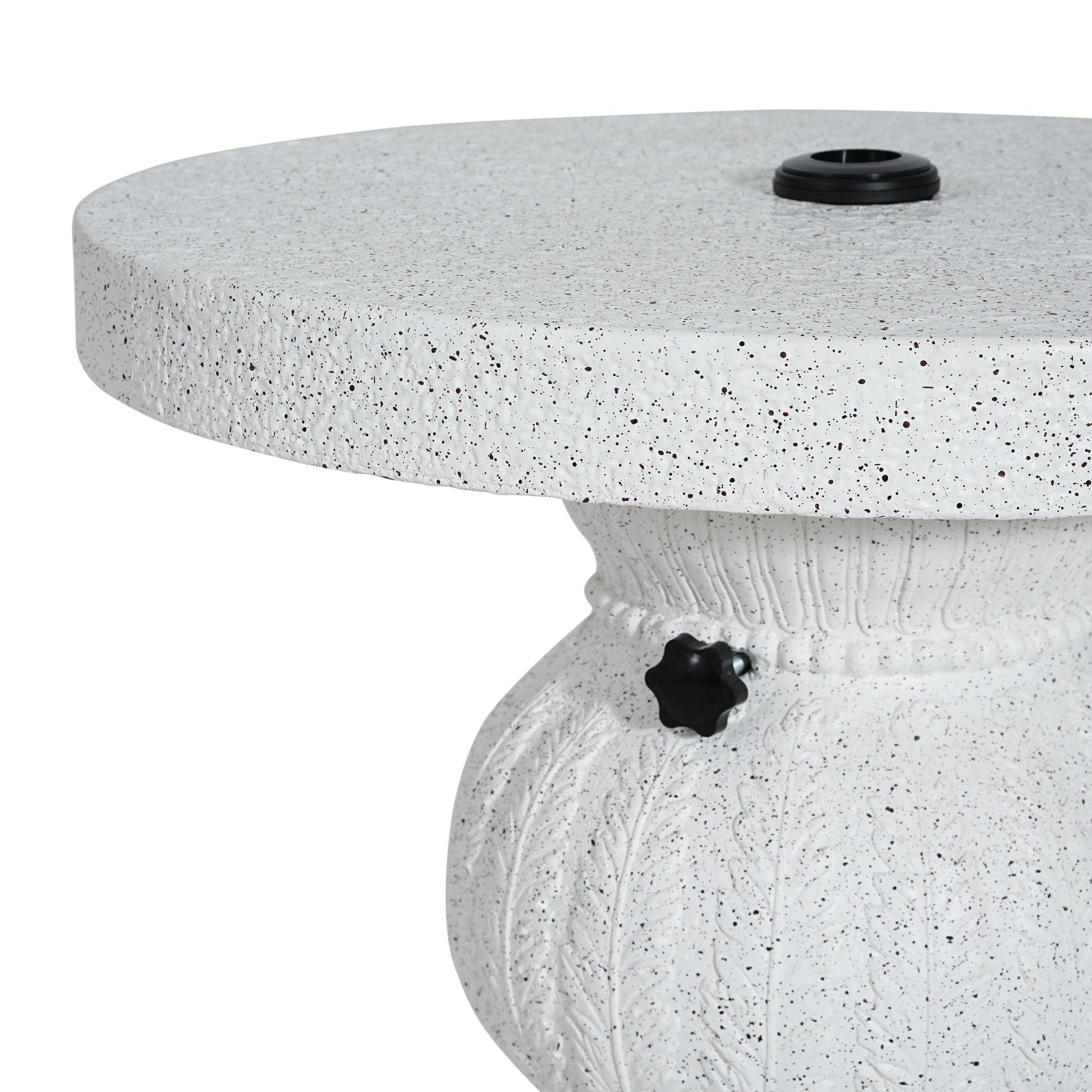 Berra MGO Outdoor Patio Side Table Umbrella Base with Sand-filling Design