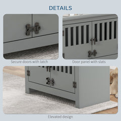 PawHut Large Elevated Dog Bowls with Storage Cabinet