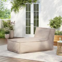 Ramona Outdoor Bean Bag Lounge Chair in Beige