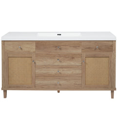 Bathroom Vanity With Sink, 5 Legs, Soft Close Drawers