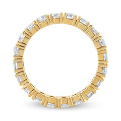 14K Yellow Gold 2.00 Cttw Shared Prong Set Round Cut Diamond Eternity Band (J-K Color, VS1-VS2 Clarity) - Ring Size 6.75