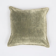 Olivia Stonewashed Velvet Pillow – 19" Square