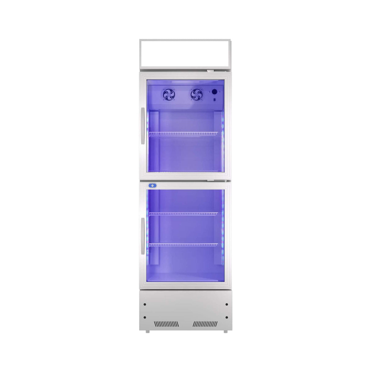 Commercial 2-Door Beverage Refrigerator Cooler With LED Lighting (SAK15896)