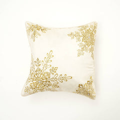 Handcrafted Snowflake Beaded Holiday Pillow