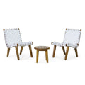 Outdoor 3 Piece Rope Weave Patio Seating Set
