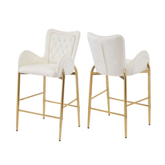 Fabric Counter Height Bar Stools (Set of 2)