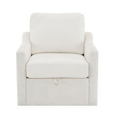 Swivel Arm Chair With USB Type-C Charging And Book Pocket