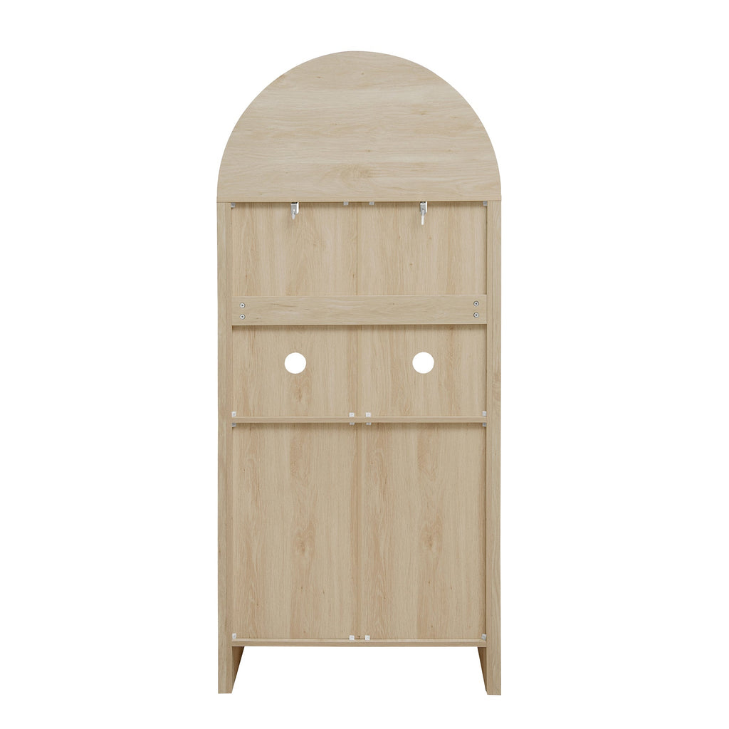 Arched Kitchen Pantry Modern Farmhouse Wood Kitchen Storage Cabinet