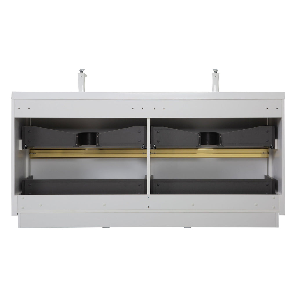 Bathin Freestanding Bathroom Vanity With Double Sinks, Bathroom Storage Vanity Cabinet With Stone Resin Countertop And Soft Close Drawers